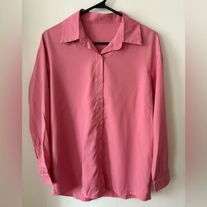 Classic Pink Button-Up Shirt taille S/M